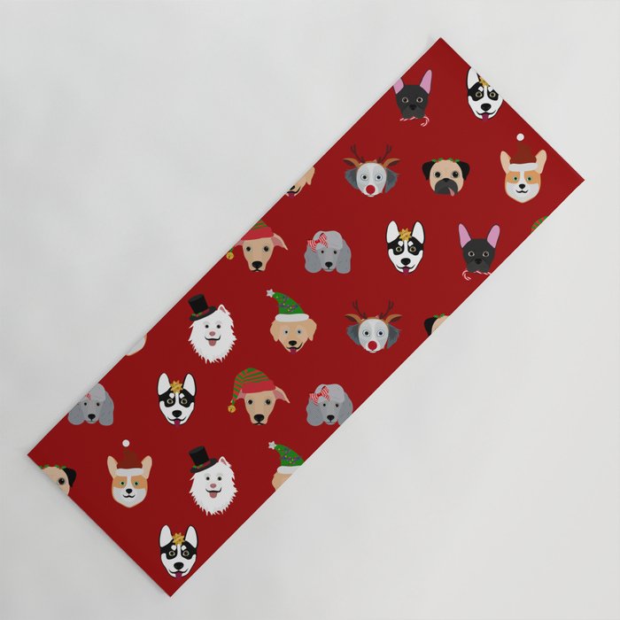 Christmas Dogs Yoga Mat