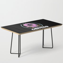 Find Your Center Grungy Skull Donut Pun Coffee Table