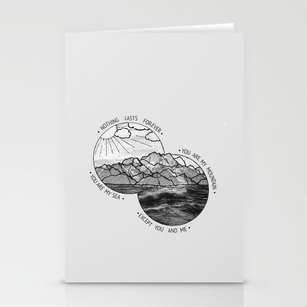 mountains-biffy clyro Stationery Cards