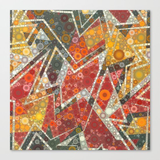 Terracotta Bubbles Canvas Print