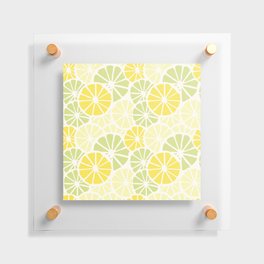 Lemon Slices Pattern Floating Acrylic Print