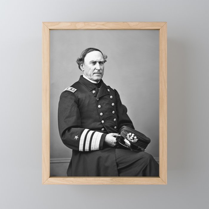 Admiral David Farragut Portrait Framed Mini Art Print