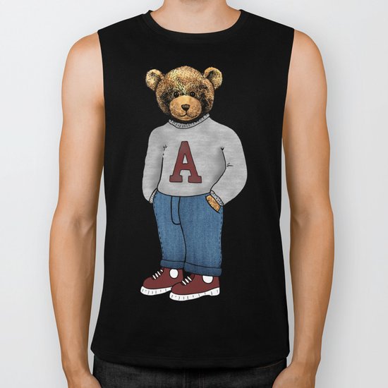 teddy bear Biker Tank