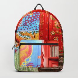 Red Door Backpack | Painting, Urban, Texture, Street, Pattern, Artist, Valparaiso, Colors, Southamerica, Graffiti 