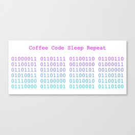 Coffee Code Sleep Repeat Canvas Print
