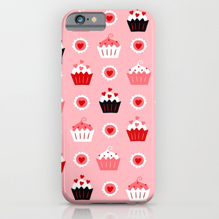 Valentine Yummy Cupcake Treats and Hearts iPhone Case