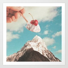 Sundae Summit II - Ice cream Mountain Peak Art Print