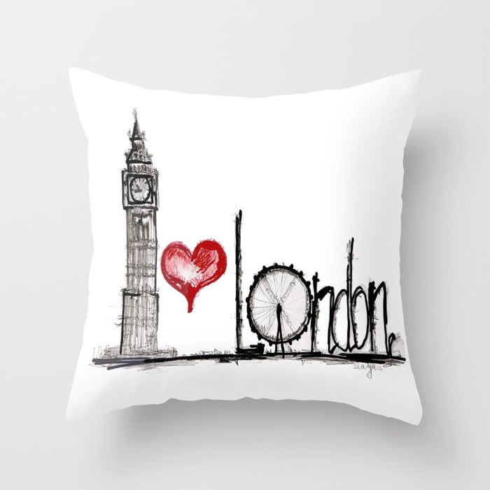 I love London Throw Pillow