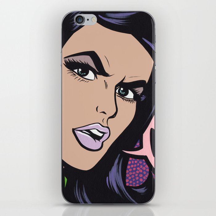 Don't Touch Me! Comic Girl iPhone Skin