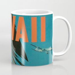 Surfing Hawaii - Jet Clippers to Hawaii Vintage Travel Poster Coffee Mug