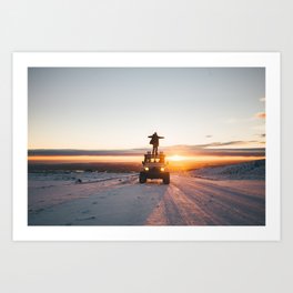 A Landy in the Landscape of Iceland Art Print