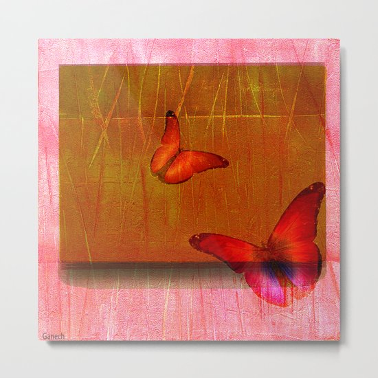 The butterflies of the day sunrise Metal Print