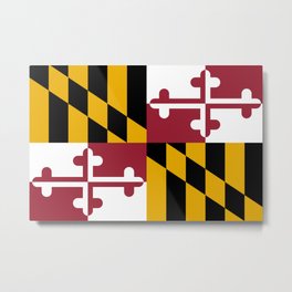 State flag of Flag Maryland Metal Print | Maryland, Baltimore, Stateflags, Graphicdesign, Flag, Heraldry, Annapolis, Heraldic, Marylandflag, Pattern 