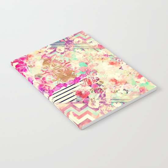 Flowers Mix Vintage Patchwork Notebook