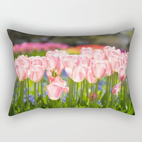 tulip field Rectangular Pillow