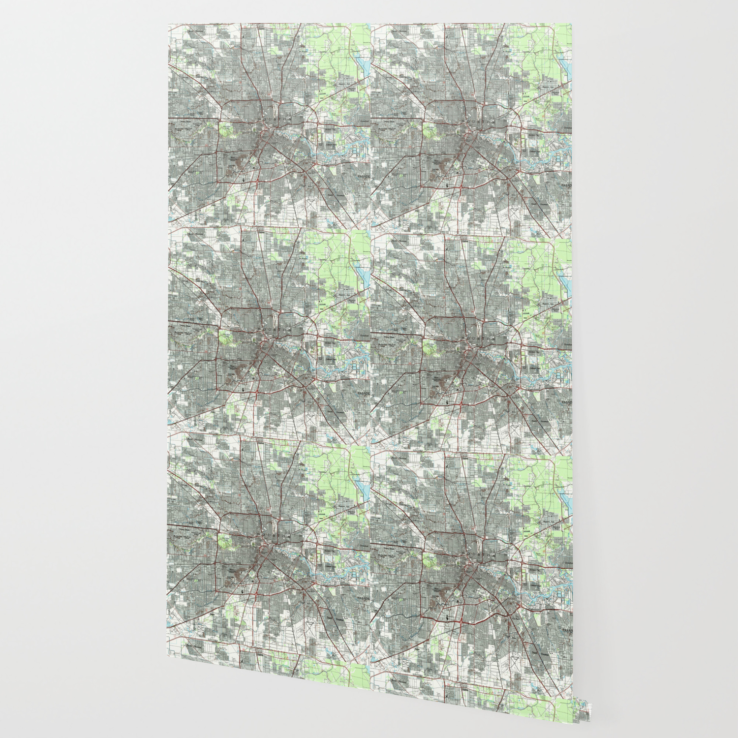 Houston Texas Map 1992 Wallpaper By Bravuramedia Society6