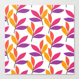 Multicolor leaves pattern! Canvas Print