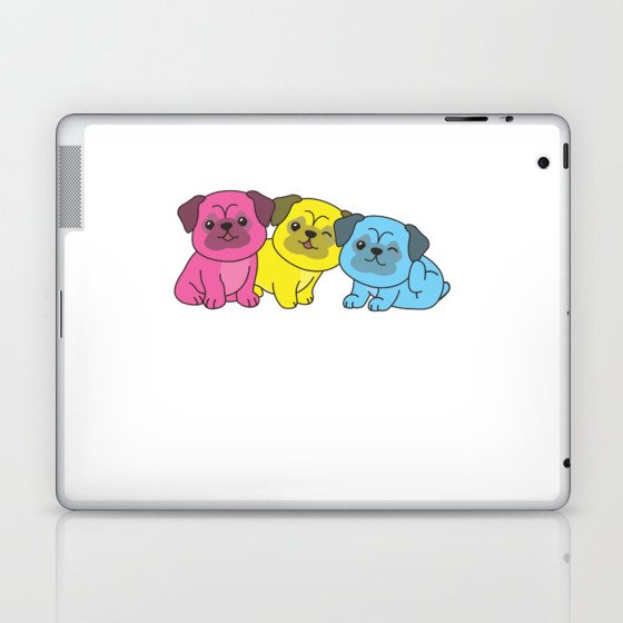 Pansexual Flag Pug Pride Lgbtq Cute Dogs Laptop & iPad Skin