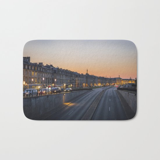 Sunset on Bordeaux Bath Mat