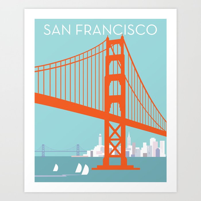 San Francisco: Golden Gate Bridge Art Print
