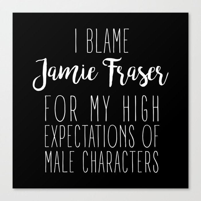High Expectations - Jamie Fraser Black Canvas Print