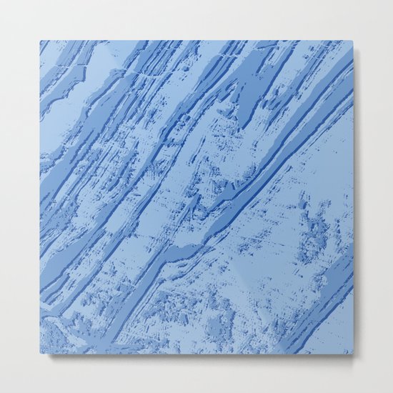 BLUE MARBLE EFFECT Metal Print