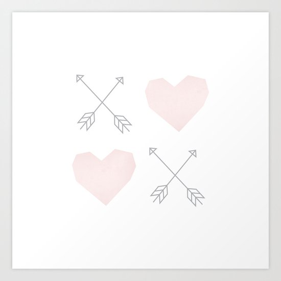 X (Heart) X (Heart) Art Print