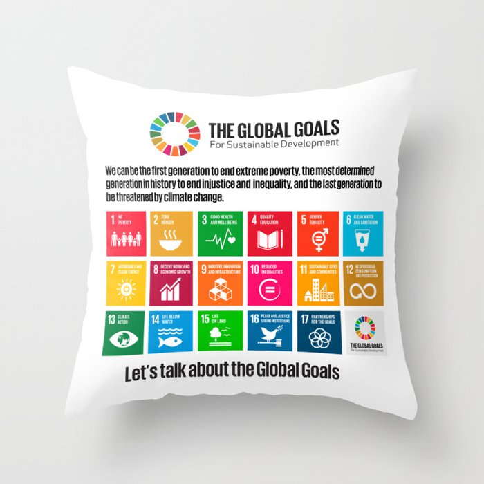 Global Goals Poster Gifts Throw Pillow