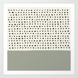Sage x Dots Art Print