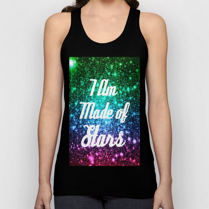 I Am Made Of Stars Affirmation Galaxy Sparkle Stars Tank Top