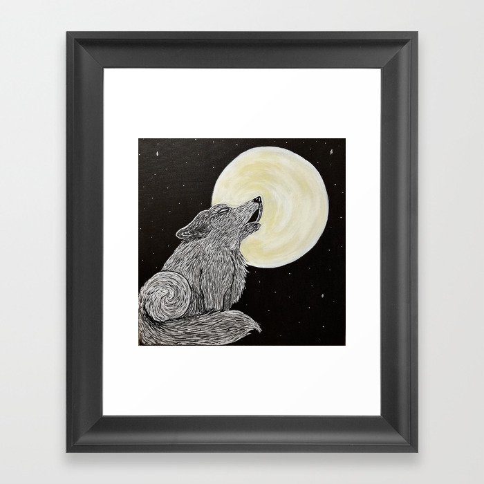 Howling Wolf Framed Art Print