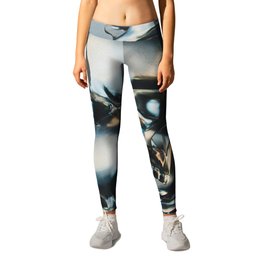 I guess you had to be there; headcase; metallic skulls crashing art portrait color photograph / photography Leggings