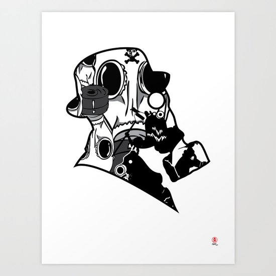 My Dexterous Shadow B&W 1 of 4 Art Print