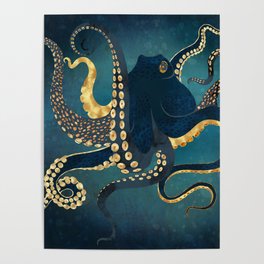 Metallic Octopus IV Poster