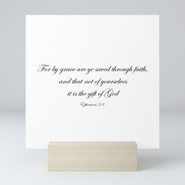 Saved Through Faith - Ephesians 2:8 Mini Art Print