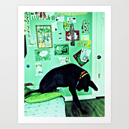 just like the man whose feet were too big for his bed. Art Print