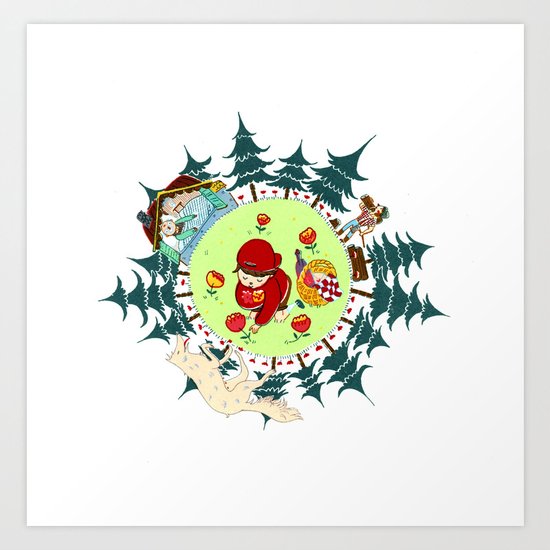Little Red Riding Cap Art Print