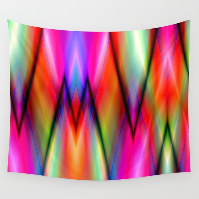 Zig Zag Pattern multicolored no. 3 Wall Tapestry