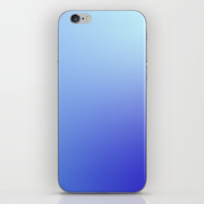 77 Blue Gradient 220506 Aura Ombre Valourine Digital Minimalist Art iPhone Skin