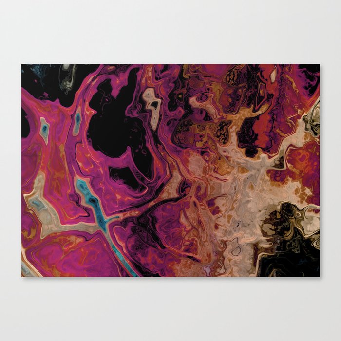 Abstract Surrealist Liquid Shapes Canvas Print