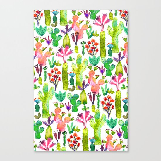 Cacti garden Canvas Print