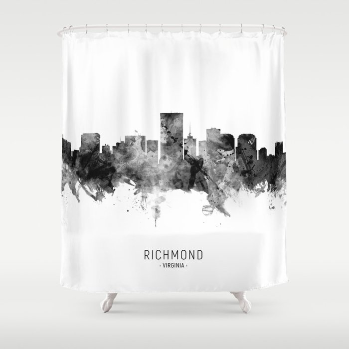 Richmond Virginia Skyline Shower Curtain