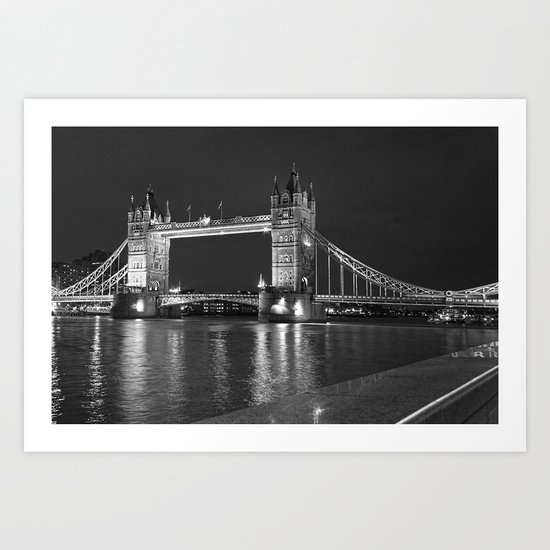 Tower Bridge at Night Art Print