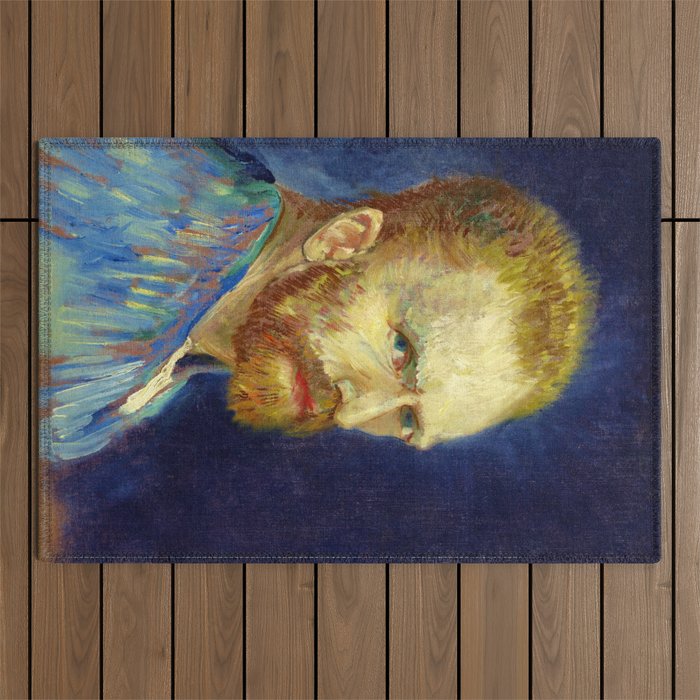 Vincent van Gogh "Self-Portrait 1887" Outdoor Rug