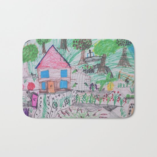 Place of Love, loving the nature - Handmade from Pascal (A7 B0238) Bath Mat