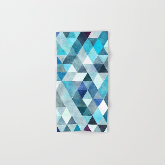 Retro Triangles Pattern 01 Hand & Bath Towel