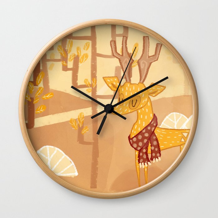 Woodland Deer Wall Clock