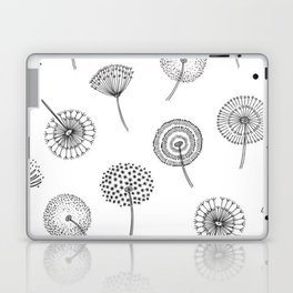 Black and White Dandelions Laptop Skin