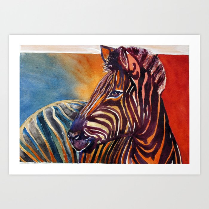 The zebra Art Print