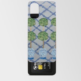 Blue Lattice Ginger Jars Topiary  Android Card Case
